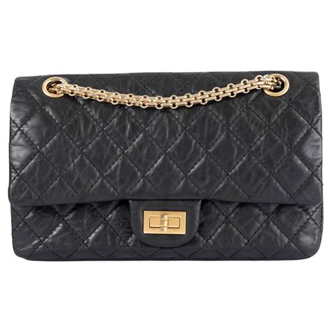 chanel 2 55 black|chanel quilted reissue shoulder bag.